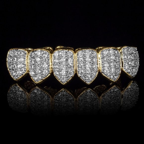 18k Gold Bottom Row Teeth Grills